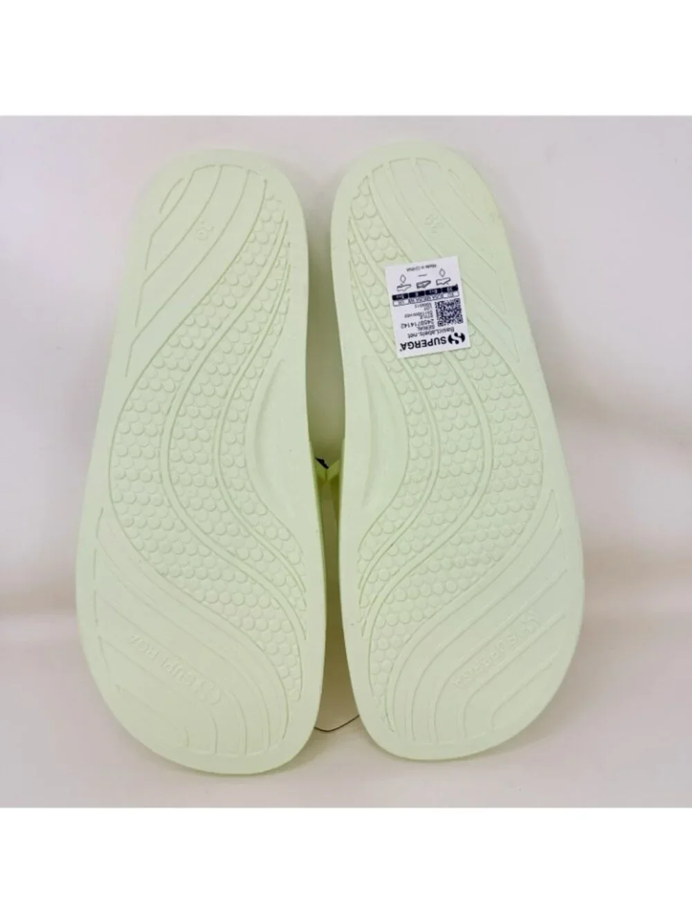 Superga 1908 Clear Identity Slides Sandals Green Women’s Size 8 - Picture 6 of 7